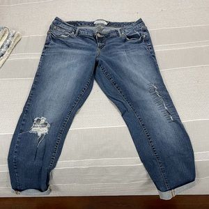Torrid distressed Girlfriend Jeans